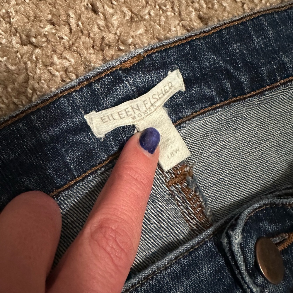 Eileen Fisher Organic Cotton Women’s Straight Leg Jeans Plus Size 18W - Picture 3 of 8